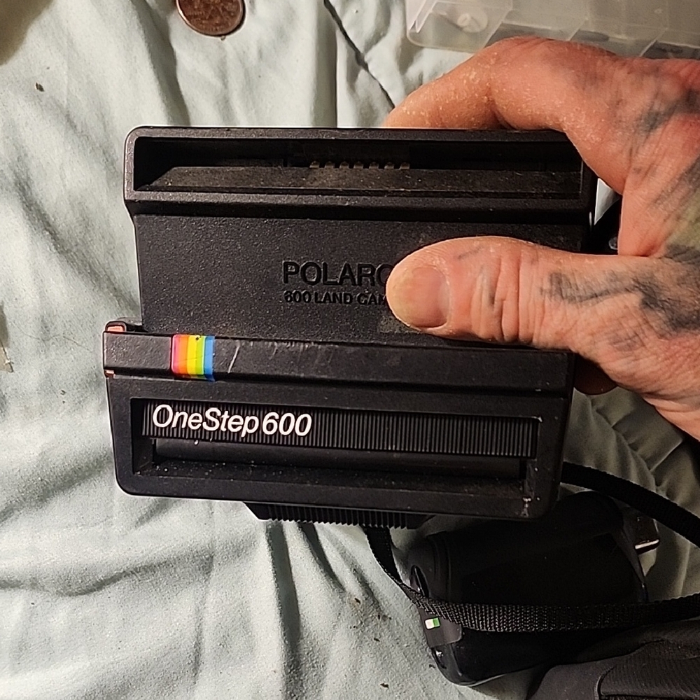 Polaroid 600 Land Camera with Rainbow Accent